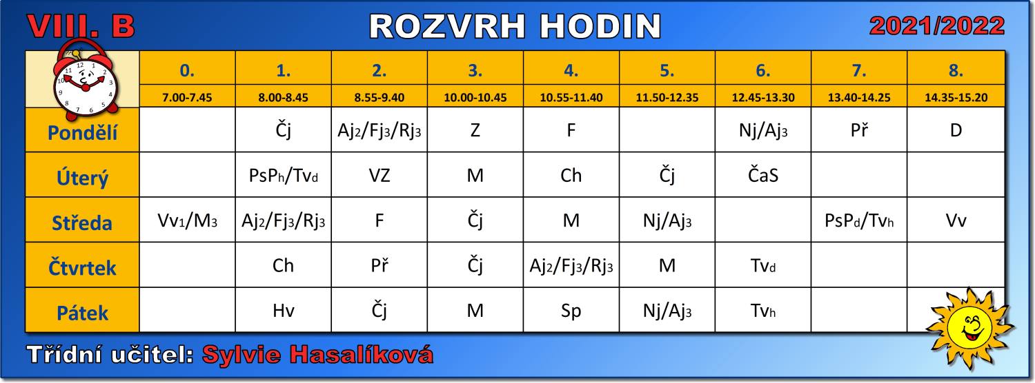 Rozvrh Hodin 8 B Zakladni Skola Ostrava Maticni 5 Rozvrh Hodin 8 B Zakladni Skola Ostrava Maticni 5