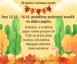 Sběr papíru 2026